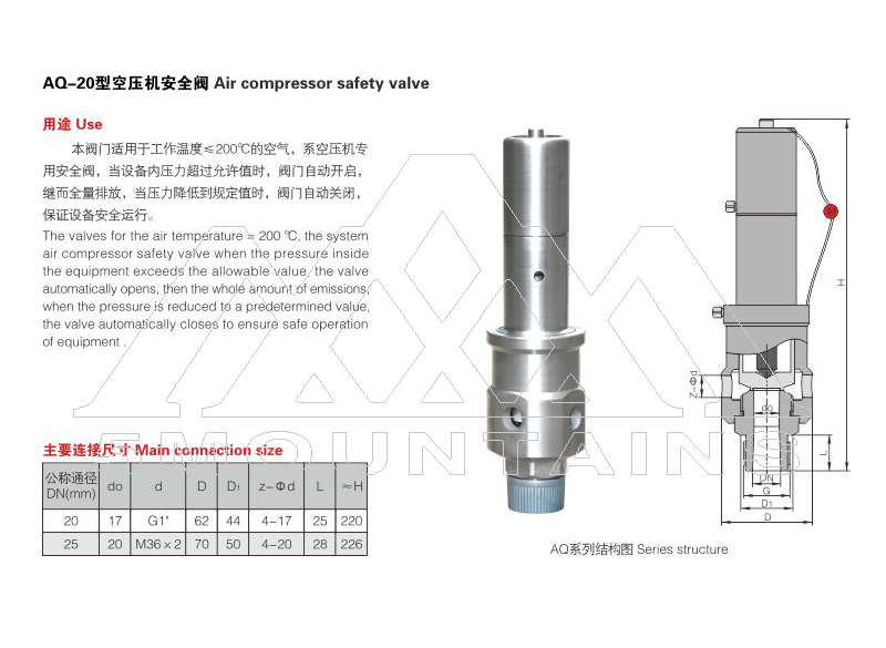 AQ-20/25空压机安全阀