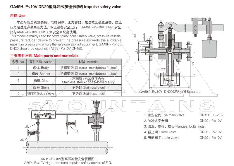 GA49H-P5410V脉冲式安全阀